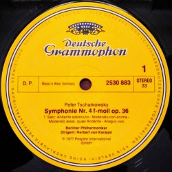 Peter Tschaikowsky: Symphonie Nr. 4, Berliner Philharmoniker, Herbert von Karajan, LP, Deutsche Grammophon 2530-882