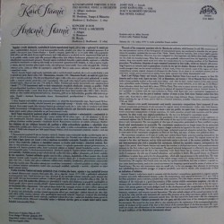 Karel Stamic, Antonin Stamic: Koncertantni Symfonie D Dur / Koncert B Dur, Josef Suk, LP, Supraphon 1110-2626