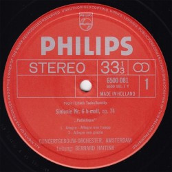 Tchaikovsky: Symphonie No. 6 "Pathétique", Concertgebouw Orchestra, Bernard Haitink, LP, Philips 6500-081