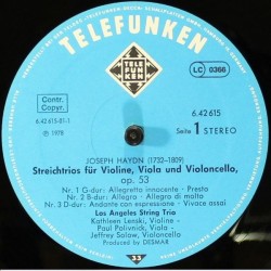 Haydn/Schönberg: Streichtrios Für Violine, Viola Und Violoncello, Op.53, Los Angeles Streichtrio, LP, Telefunken 6.42615