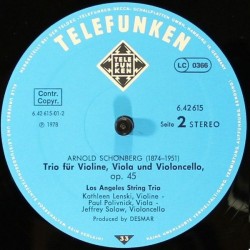 Haydn/Schönberg: Streichtrios Für Violine, Viola Und Violoncello, Op.53, Los Angeles Streichtrio, LP, Telefunken 6.42615