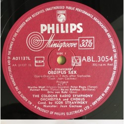 Stravinsky: Oedipus Rex , Narration by Jean Cocteau, Stravinsky, LP mono, Philips ABL-3054