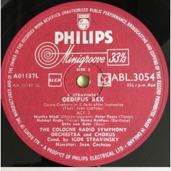 Stravinsky: Oedipus Rex , Narration by Jean Cocteau, Stravinsky, LP mono, Philips ABL-3054