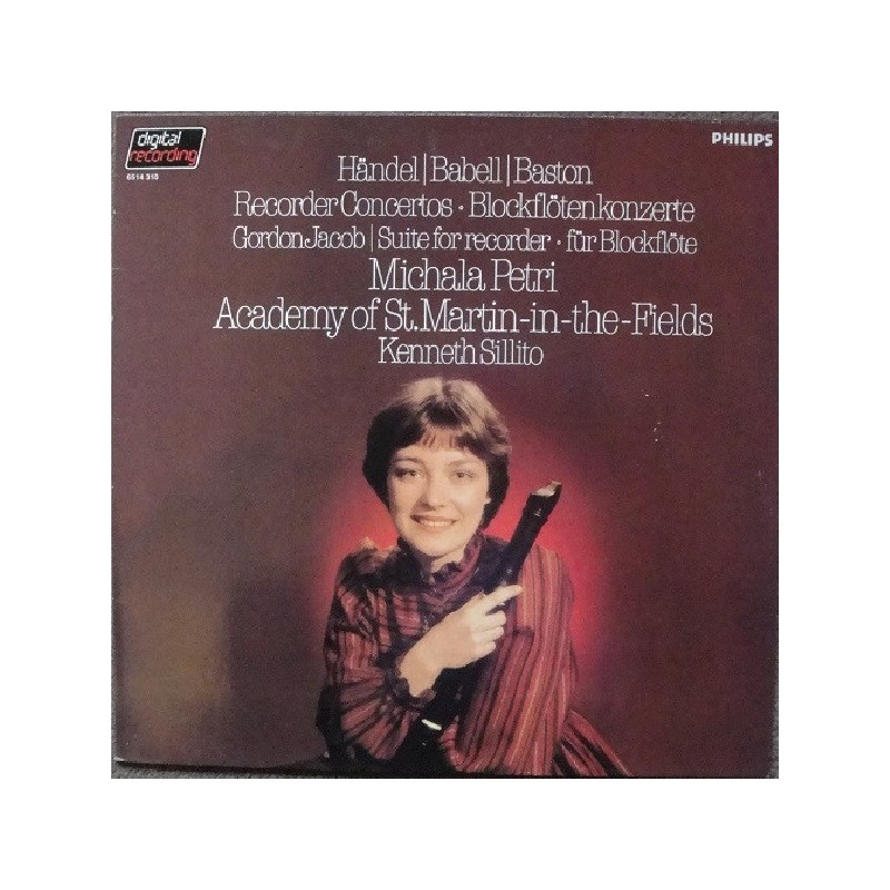 Händel/Babell/Baston: Michala Petri, Academy Of St. Martin-in-the-Fields, LP, Philips 6514-310