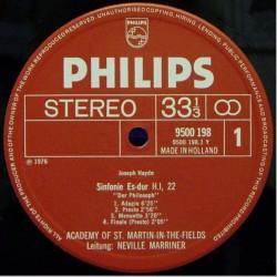 Haydn: Sinfonien Nr.22 "Der Philosoph"/Nr.55 "Der Schulmeister", Marriner, LP, Philips 9500-198
