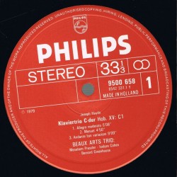 Haydn: Piano Trios H.XV Nos. C1 & 41 (Volume 14), Beaux Arts Trio, LP, Philips 9500-658