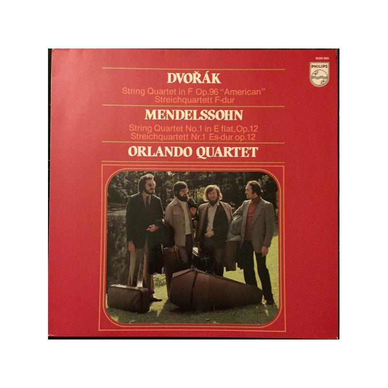 Dvořák: String Quartet in F "American", Mendelssohn String Quartet No.1 in E flat, Orlando Quartet, LP, Philips 9500-995
