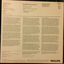 Dvořák: String Quartet in F "American", Mendelssohn String Quartet No.1 in E flat, Orlando Quartet, LP, Philips 9500-995