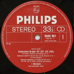 Vivaldi: Sinfonie E Concerti RV 118, 123, 128, 146, 169, 192, 367, I Musici, Pina Carmirelli, LP, Philips 9500-961