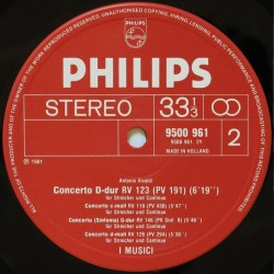 Vivaldi: Sinfonie E Concerti RV 118, 123, 128, 146, 169, 192, 367, I Musici, Pina Carmirelli, LP, Philips 9500-961