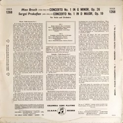 Bruch/Prokofiev: Violin Concerto No 1, David Oistrakh, The London Symphony Orch., Lovro Von Matacic, LP mono, Columbia 33CX-1268