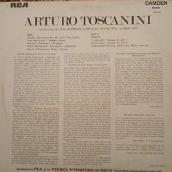 Toscanini: Dawn And Siegfried's Rhine Journey, Philharmonic Symphony Orchestra, LP mono, Camden CDM-1054