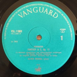 Robert Schumann: Fantasy In C Major Op. 17, Symphonic Etudes Op. 13, Alfred Brendel, LP, Vanguard VSL-11069