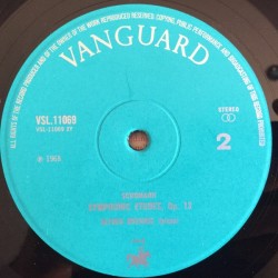 Robert Schumann: Fantasy In C Major Op. 17, Symphonic Etudes Op. 13, Alfred Brendel, LP, Vanguard VSL-11069