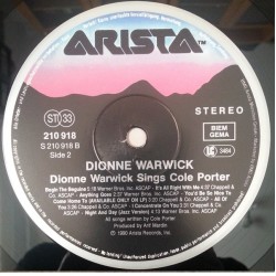 Dionne Warwick – Dionne Warwick Sings Cole Porter, LP, Arista 4007192109180