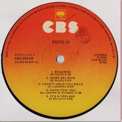 Toto – Toto IV, LP, CBS-85529
