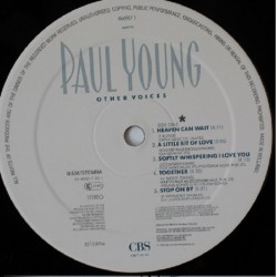 Paul Young – Other Voices, LP, CBS 5099746691714