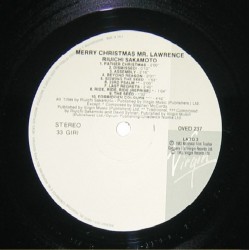 Ryuichi Sakamoto – Merry Christmas, Mr. Lawrence, LP, Virgin OVED-237