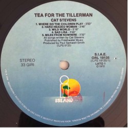 Cat Stevens – Tea For The Tillerman, LP gatefold, Island Records ORL-19135