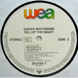 Sadao Watanabe – Fill Up The Night, LP, WEA 25-0161-1