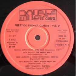 Various – Prestige Twofer Giants Volume II, 2x LP, Cetra DPU-26