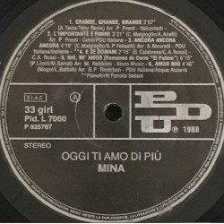 Mina – Oggi Ti Amo Di Più, LP, PDU 7619923070606