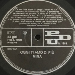 Mina – Oggi Ti Amo Di Più, LP, PDU 7619923070606