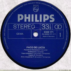 Paco De Lucia – Paco De Lucia, LP, Philips 6328-171