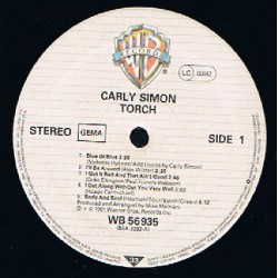 Carly Simon – Torch, LP, Warner Bros. WB-K-56935
