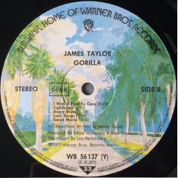 James Taylor – Gorilla, LP, Warner Bros. 075992729314
