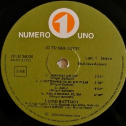 Lucio Battisti – Io Tu Noi Tutti, LP, Numero Uno ZPLN-34006