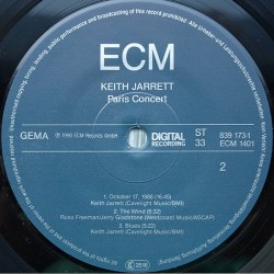 Keith Jarrett – Paris Concert, LP, ECM 042283917316