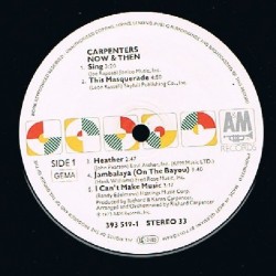Carpenters – Now & Then, LP, A&M Records 082839351911