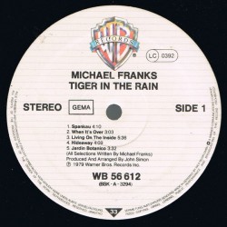 Michael Franks – Tiger In The Rain, LP, Warner Bros. WB-56612