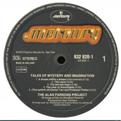 The Alan Parsons Project – Tales Of Mystery And Imagination, LP gatefold, Mercury 042283282018