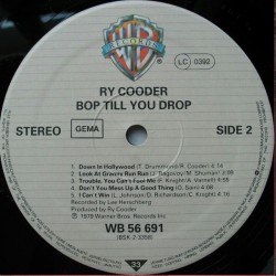 Ry Cooder – Bop Till You Drop, LP, Warner Bros. 075992739818