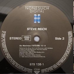Steve Reich – Sextet / Six Marimbas, LP, Nonesuch 075597913811