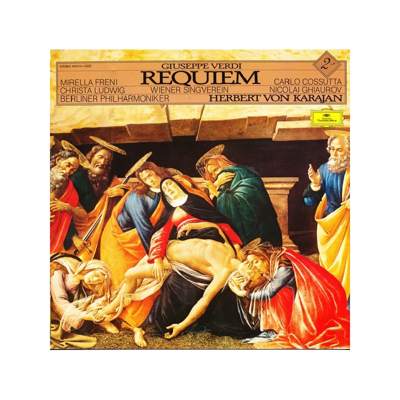 Verdi: Messa Da Requiem, Karajan, Berliner Philharmoniker, Freni, Ludwig, Ghiaurov, Cossutta, 2x LP, DG 028941321510