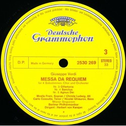 Verdi: Messa Da Requiem, Karajan, Berliner Philharmoniker, Freni, Ludwig, Ghiaurov, Cossutta, 2x LP, DG 028941321510