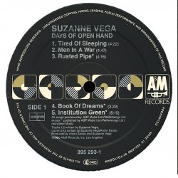 Suzanne Vega – Days Of Open Hand, LP, A&M Records 082839529310