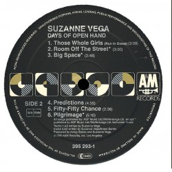 Suzanne Vega – Days Of Open Hand, LP, A&M Records 082839529310