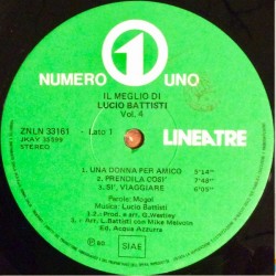Lucio Battisti – Il Meglio Di Lucio Battisti Vol. 4, LP, Numero Uno ZNLN-33161