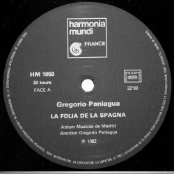 Gregorio Paniagua – La Folia De La Spagna, LP gatefold, Harmonia Mundi HM-1050