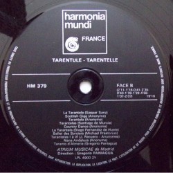 Atrium Musicae de Madrid: Tarentule-Tarentelle, Grégorio Paniagua, LP gatefold, Harmonia Mundi HMC-379
