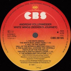 Andreas Vollenweider – White Winds, LP, CBS-26195