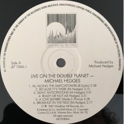 Michael Hedges – Live On The Double Planet, LP, Windham Hill Records 082837106612