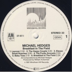 Michael Hedges – Breakfast In The Field, LP, Windham Hill Records 082837101716