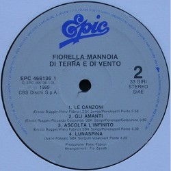 Fiorella Mannoia – Di Terra E Di Vento, LP, Epic 5099746613617