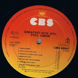 Paul Simon – Greatest Hits, Etc., LP, CBS 86047