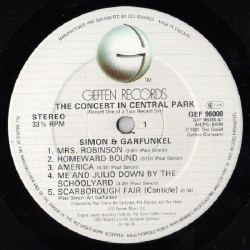 Simon & Garfunkel – The Concert In Central Park, 2x LP, Geffen Records GEF-96008